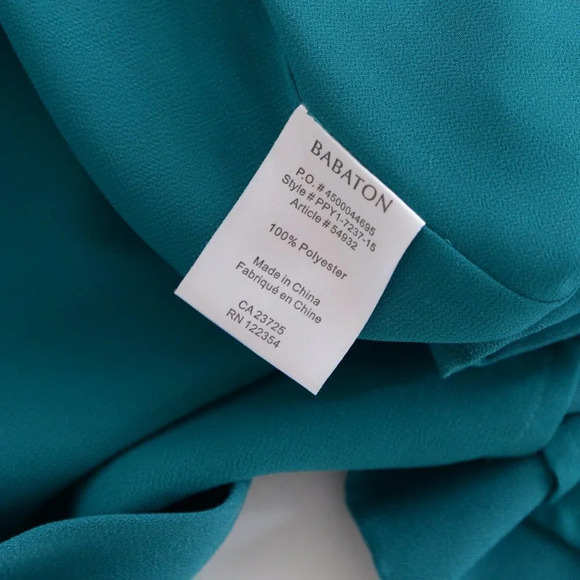 Aritzia Babaton Teal Jax Pencil Skirt with Front Back Slits Size 2 - Picture 11 of 11